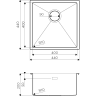 Мойка OMOIKIRI TAKI 44-U/IF-GM нерж.сталь/вороненая сталь 4973521